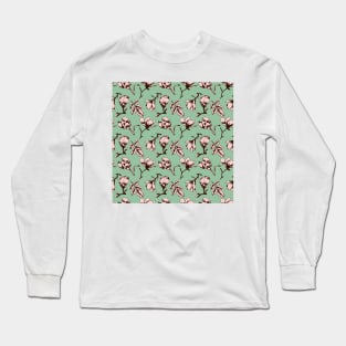 Seamless pattern with spring tree buds Long Sleeve T-Shirt